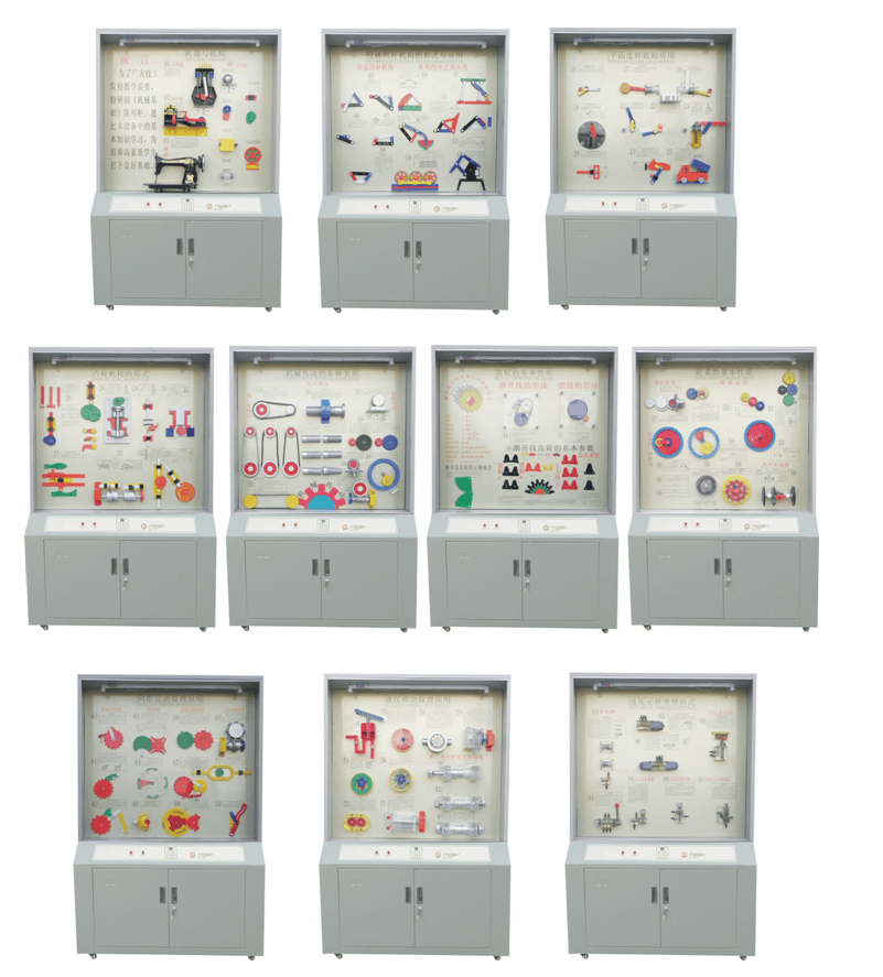 机械基础陈列柜，机械基础教学模型，机械制图